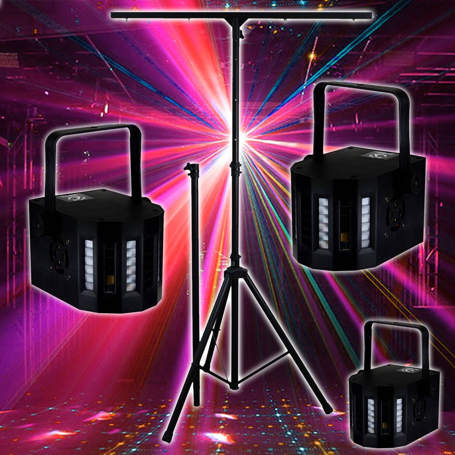 Kit de iluminación Lytor Derby con 3 efectos y soporte