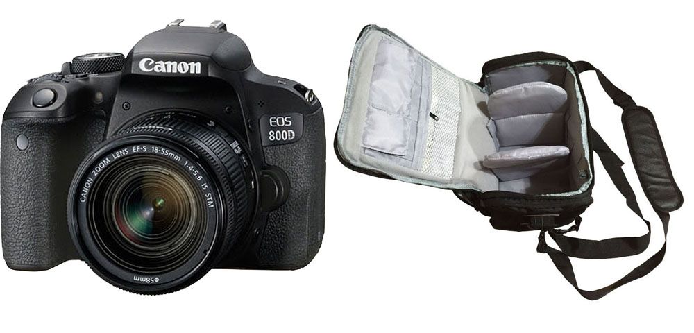 Kit Canon EOS 800D avec objectif 18-55mm IS STM + Sac