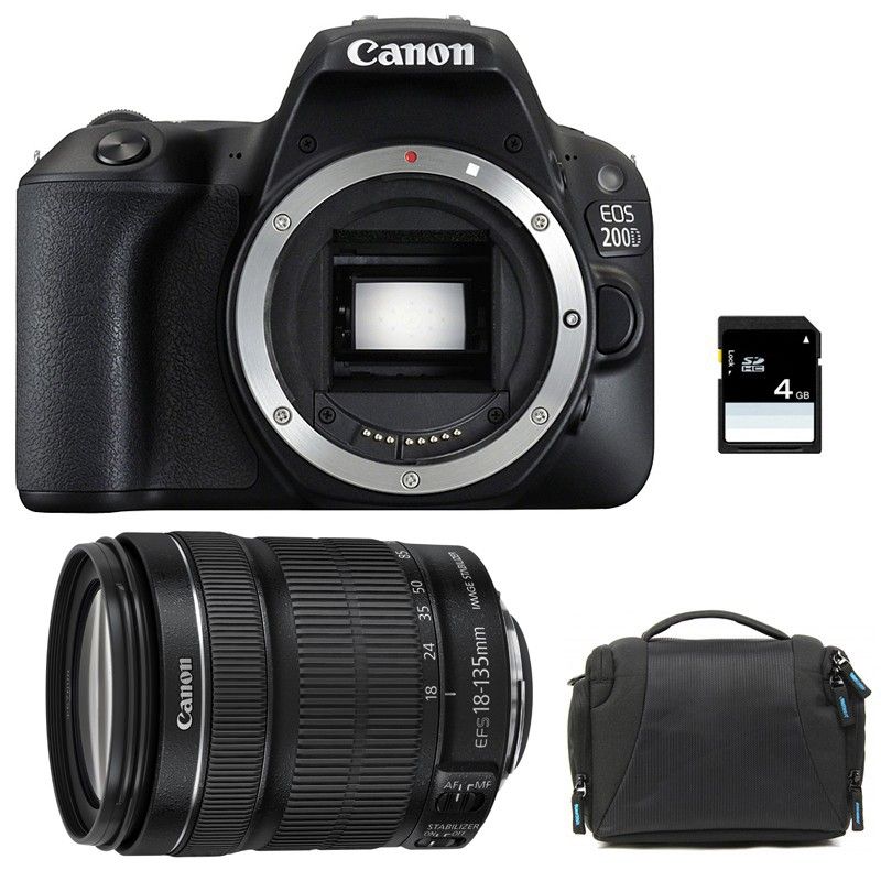 Canon EOS 200D + 18-135 IS STM 3-Year Warranty + Bag + 4GB SD Card