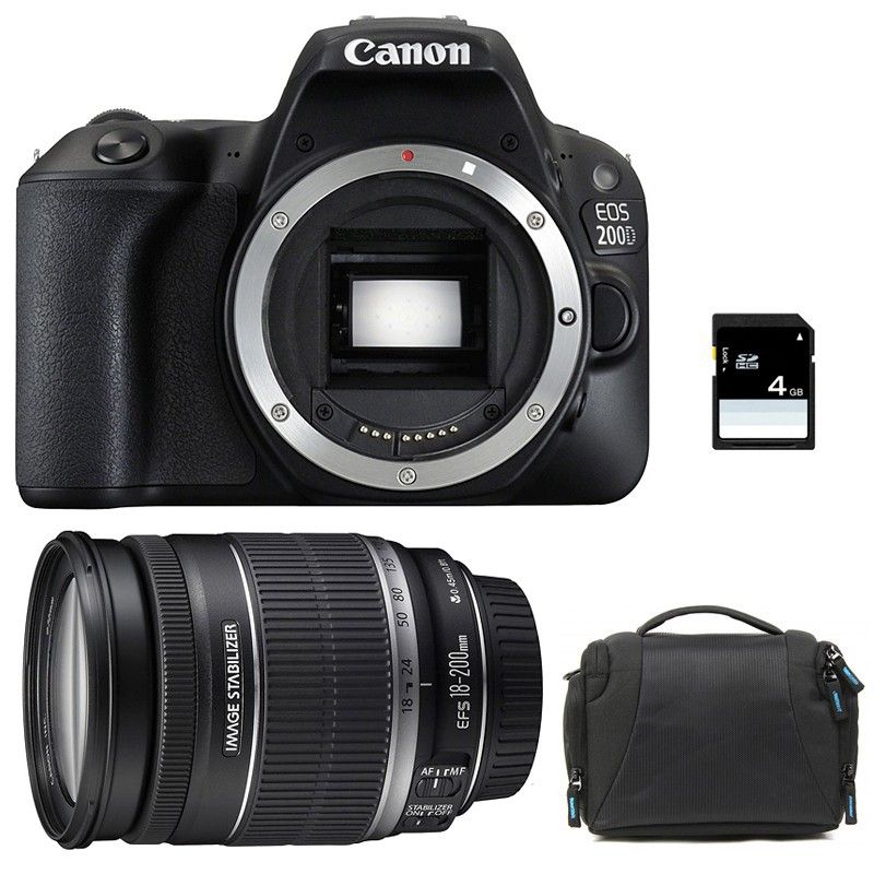 Canon EOS 200D + 18-200 IS 3-Year Warranty + Bag + 4GB SD Card