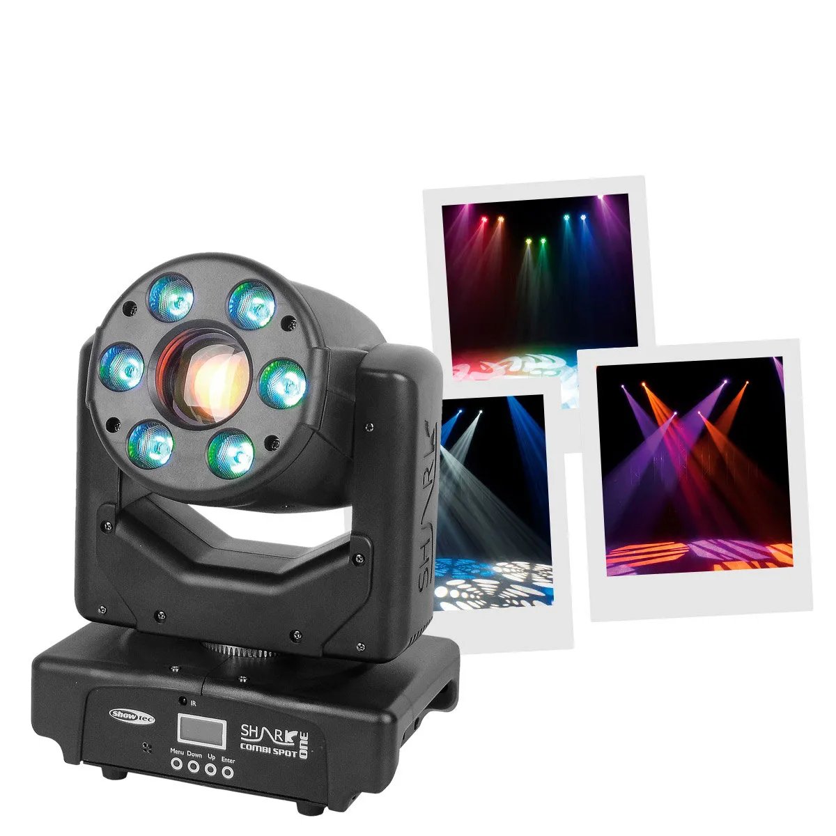 Showtec Shark Combi Spot One - LED Automatic Projector - 30W White and 6x8W RGBW