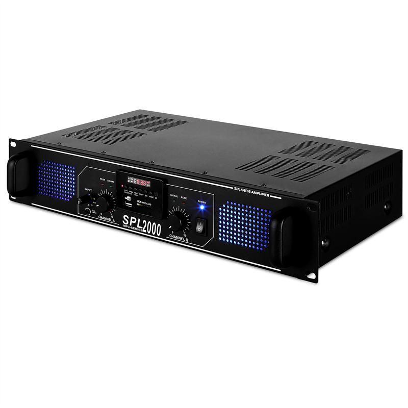 Skytec SPL-2000 5600W Stereo Amplifier with SD, USB, and MP3