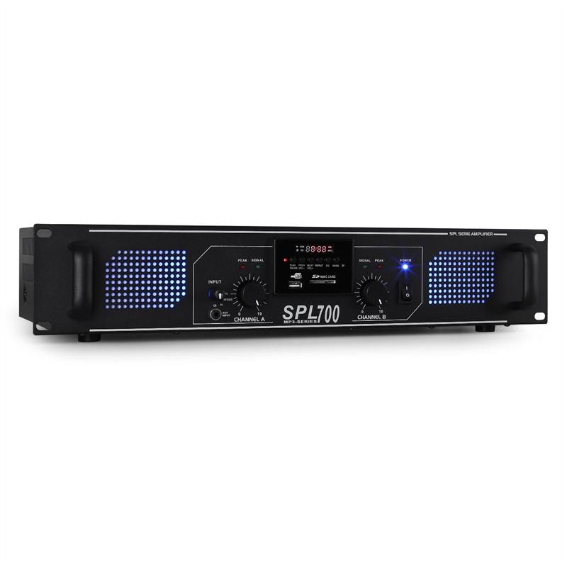 Skytec 2000W DJ PA Amplifier with USB/SD Radio Rack
