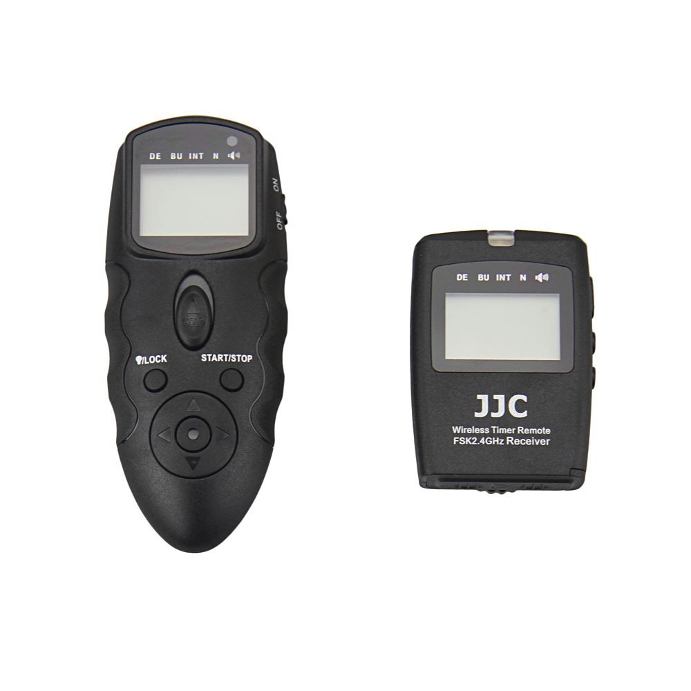 JJC WT-868 Universal Radio Remote Control (100M, 2.4G, 16 Channels, Multi-function with LCD Timer) for Canon/Nikon/Fujifilm/Olympus/Panasonic/Sony Digital Cameras (Cables Not Included)