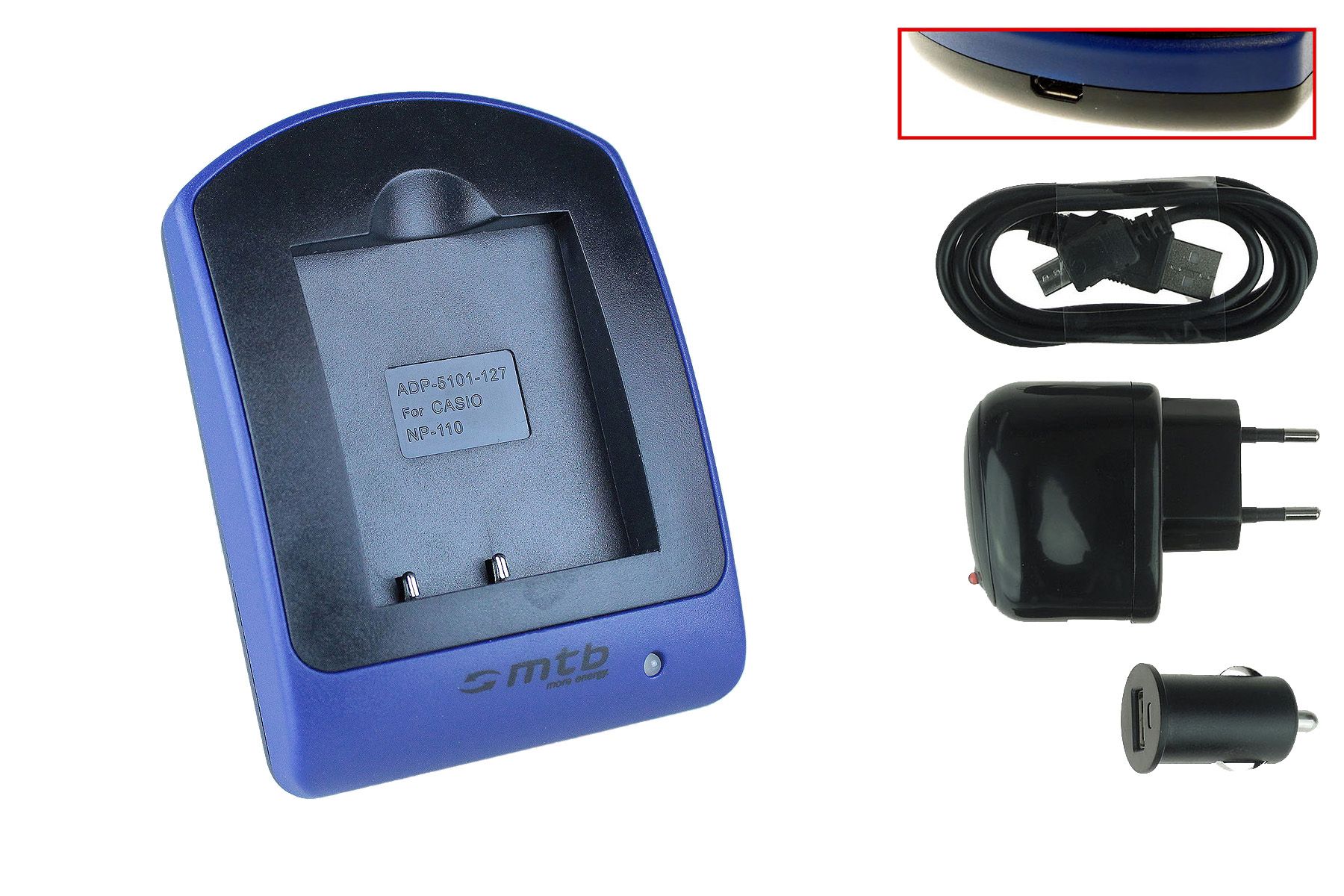 Cargador JVC Everio GZ-V500/V505/V515/V570 (USB/Automóvil/Pared) BN-VG212 por Mtb