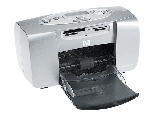 HP Photosmart 130 Printer - Color Inkjet - A6, 101.6 x 165.1 mm - 1200 ppp - Up to 2 min/page (mono) / Up to 1 min/page (color) - 20 Sheets