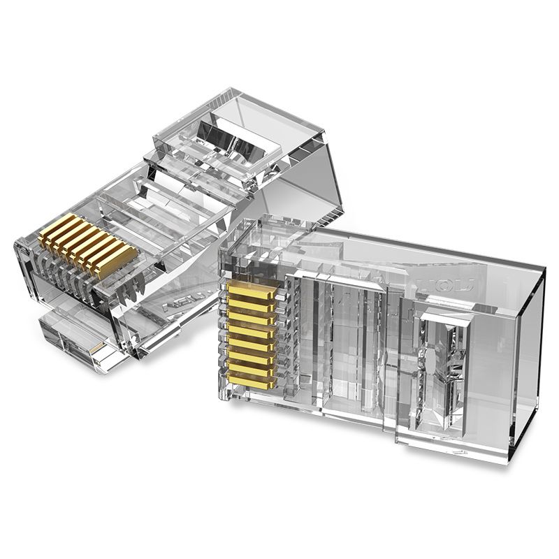 Connecteur RJ-45 Vention Argent/Transparente (IDBR0-50, 50 pièces)