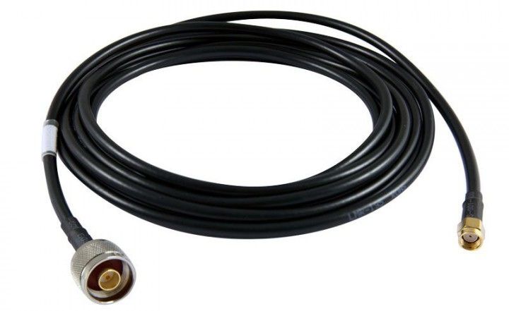 Allnet LMR-195 Coaxial Cable, 10m, SMA Male to N-Type Male