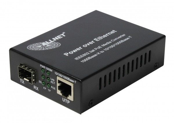 Allnet ALL-MC202P-SFP1-POE 1000 Mbps Multimode/Monomode Network Converter