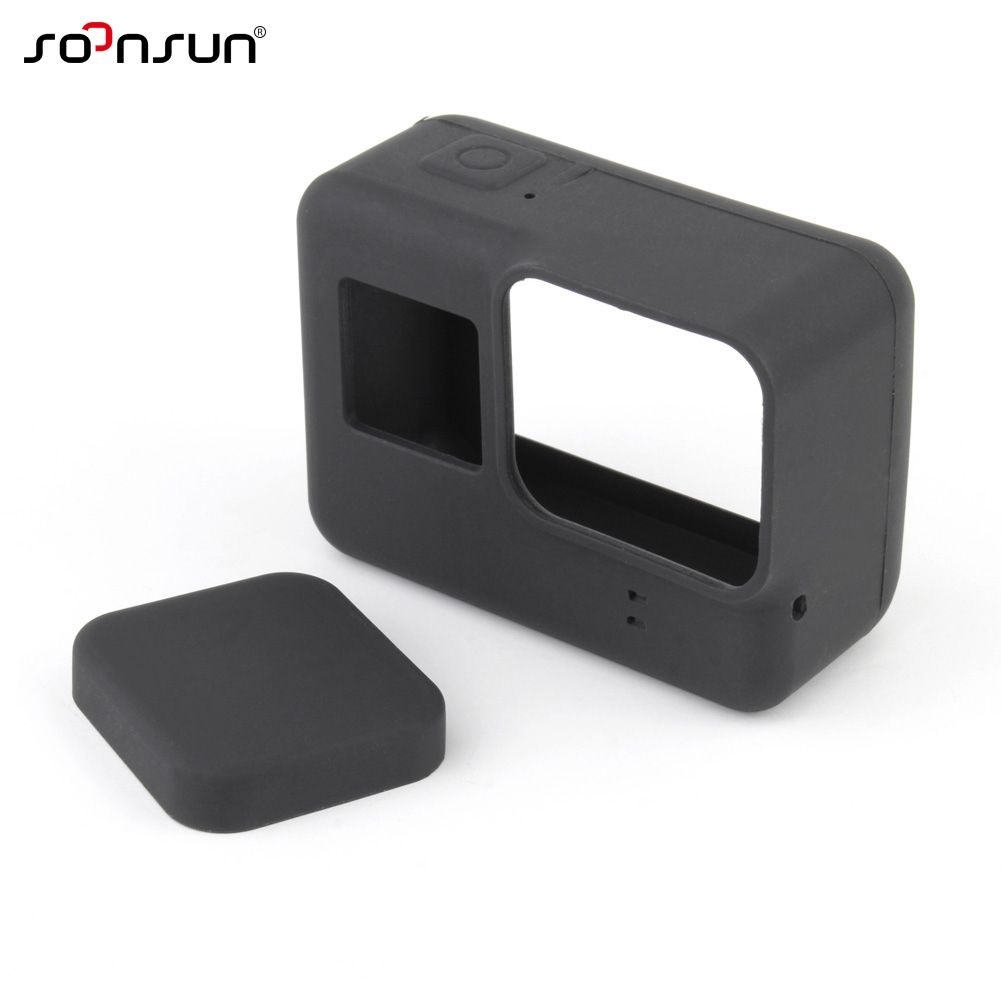 Cnyo Silicone Skin Case + Lens Cap Protector for GoPro Hero 6 & 5 Black Edition