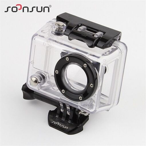 Étui de protection Cnyo pour GoPro Hero 2 avec ouverture latérale et lentille en verre