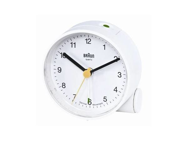 Braun BNC 001 Quartz Alarm Clock, White