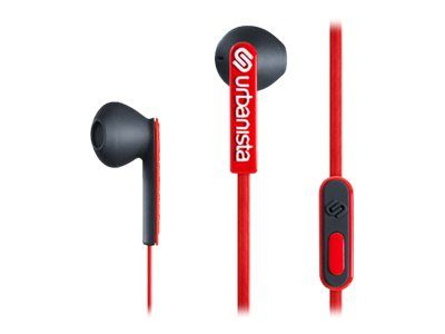 Urbanista San Francisco Wired Earbuds with Microphone - Red Vivaneau