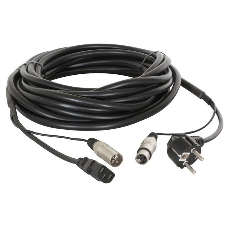 Skytec DJ PA Cable Schuko to Cold XLR Male 15m