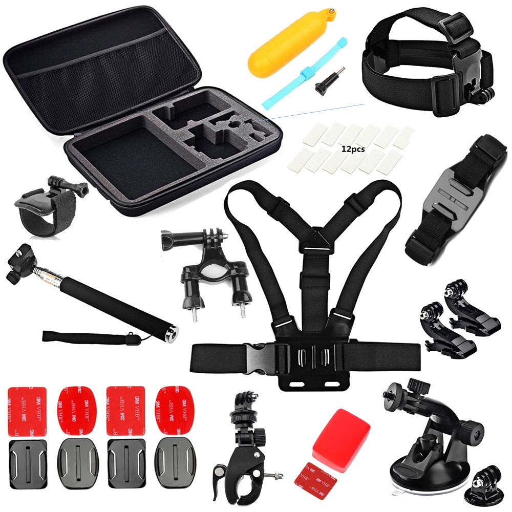 Kit de accesorios para casco de ciclismo CNYO con monopie para GoPro Hero 5/4/3, SJCAM, Xiaomi Yi 4K, Xiaoyi, Eken Cámaras