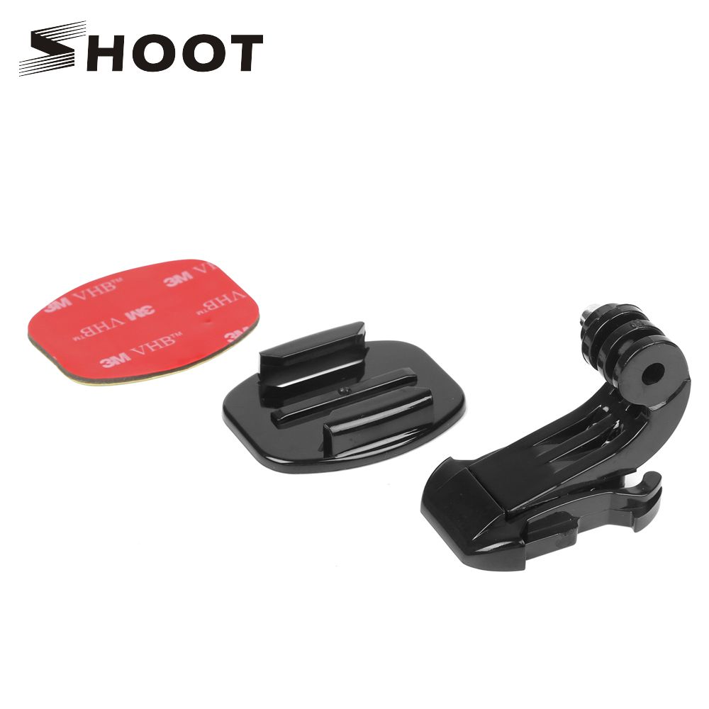 Kit de accesorios para cámara de acción CNYO - Gancho J, soporte de superficie plana con adhesivo VHB
