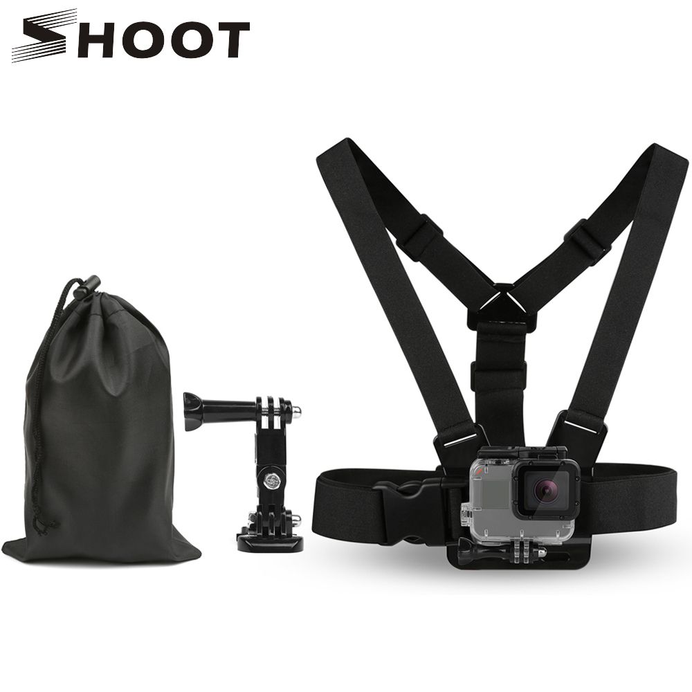 Kit de accesorios CNYO® - Correa para el pecho, montaje de 3 vías, bolsa impermeable para GoPro Hero 5/4/3, SJCAM, Xiaomi Yi