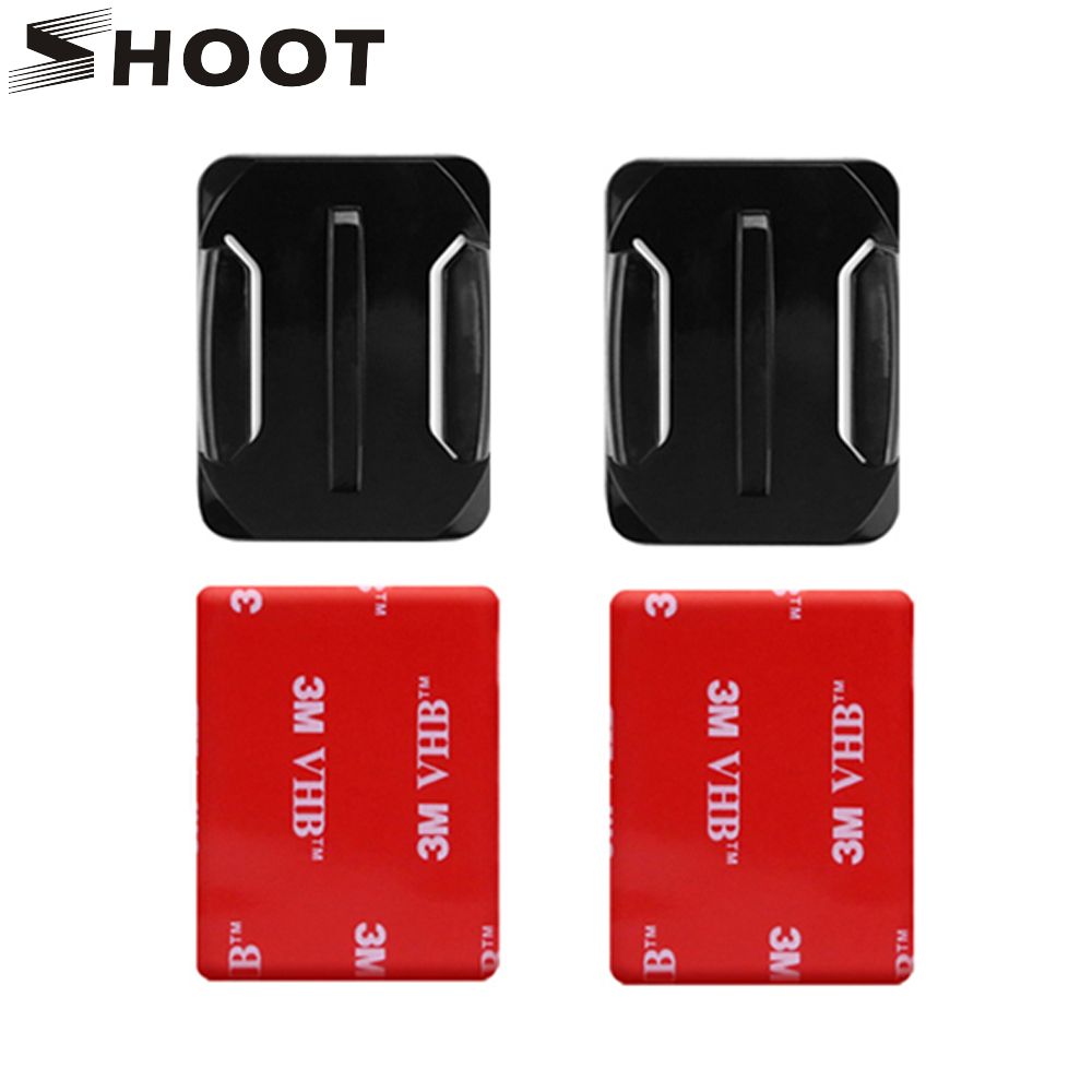 Soporte base curvado con adhesivos VHB de CNYO para GoPro Hero 6/5/3/4, Eken Yi 2, SJCAM SJ4000