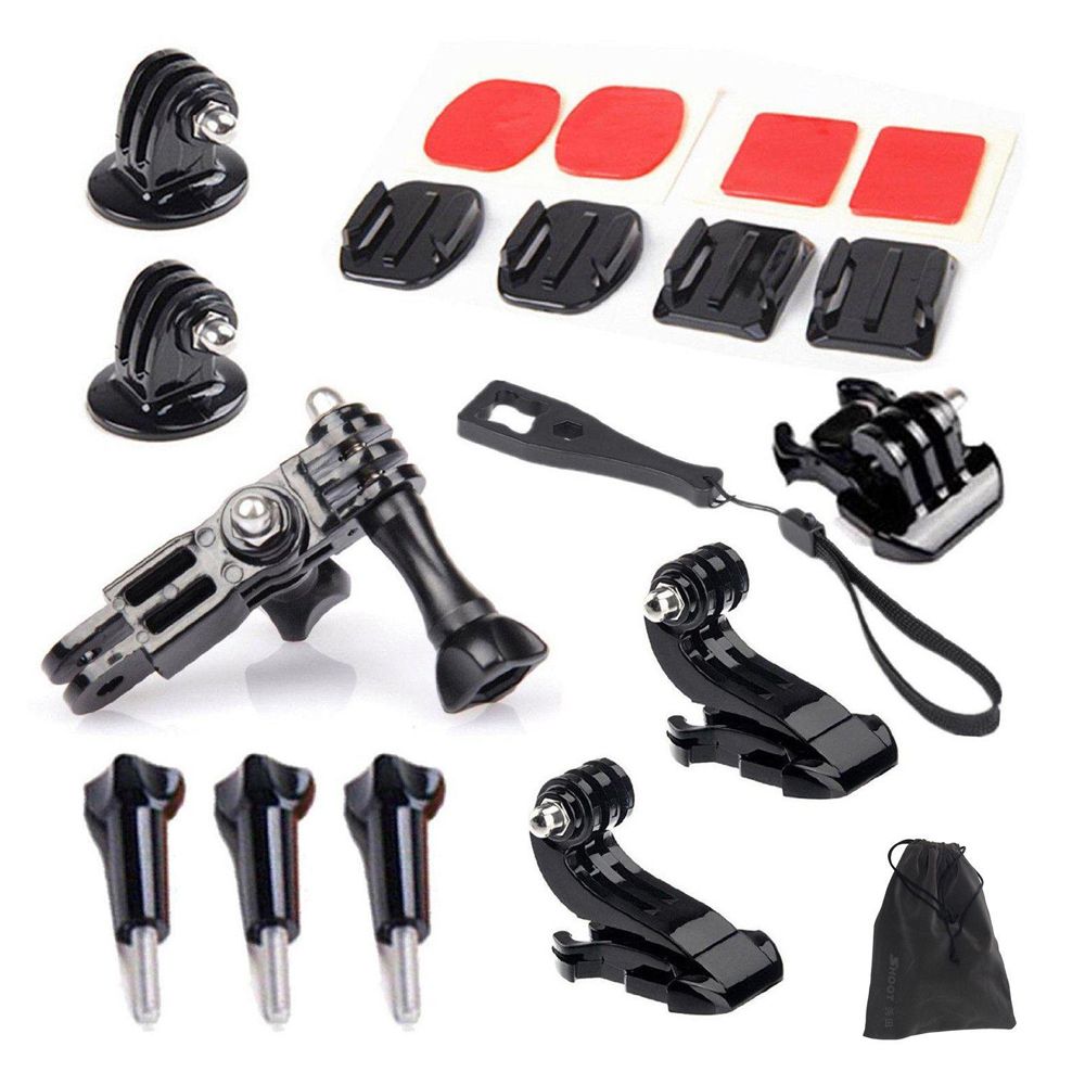CNYO® Action Camera Accessories Kit - 3-Way Base Adapter with Tripod for GoPro Hero 5/4, SJCAM, SJ4000, Xiaomi Yi 4K, Eken H9, and Sony Action Cameras