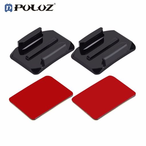 Accesorio para cámara de acción CNYO - 2 soportes de superficie curvada con 2 pegatinas adhesivas para partes de base GoPro