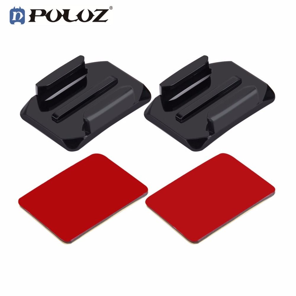 Accessoires de caméra d'action CNYO - 2 supports de surface incurvés avec 2 autocollants adhésifs pour pièces de base GoPro