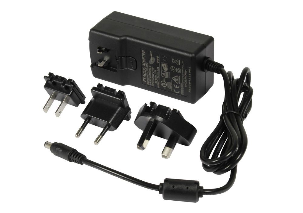 Allnet 12V/5A EU Power Supply, Black with Adapter (EU, US, UK)