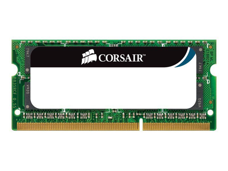 Corsair DDR3 Memory Kit - 8GB (2x4GB) SO-DIMM 204-pin - 1066MHz/PC3-8500 - CL7 - 1.5V - Unbuffered - Non-ECC