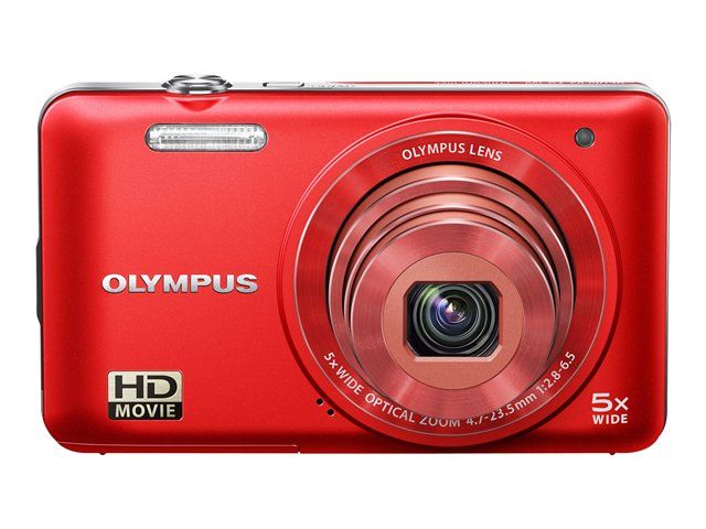Olympus VG-160 Compact Digital Camera - 14MP - 5x Optical Zoom - 43MB - Red