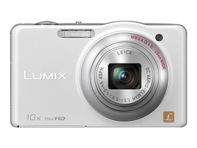 Panasonic Compact Digital Camera - 14.1MP - 10x Optical Zoom - 70MB Leica - White