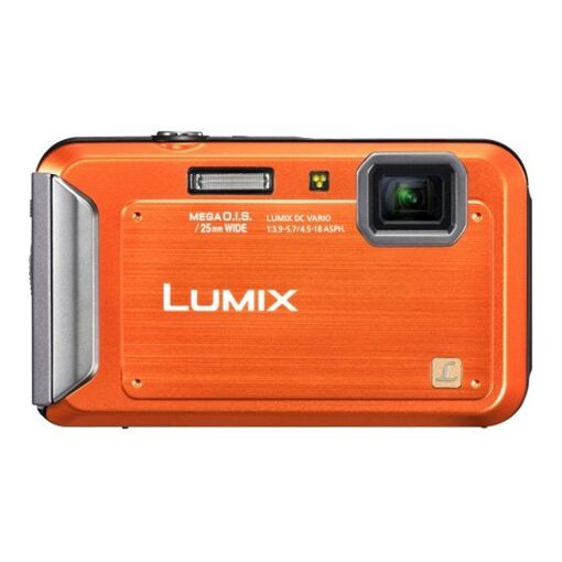 Cámara digital compacta Panasonic Lumix DMC-FT20 - 16,1 MP - 720p - Zoom óptico 4x 70 MB - Resistente al agua hasta 5m - Naranja