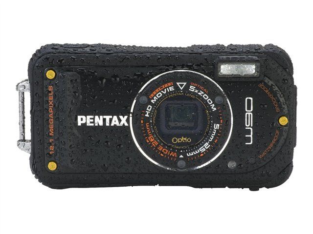 Ricoh Pentax Optio W90 - Appareil photo numérique compact - 12,1 mégapixels - 720p - Zoom optique 5x - Étanche jusqu'à 6 mètres - Noir