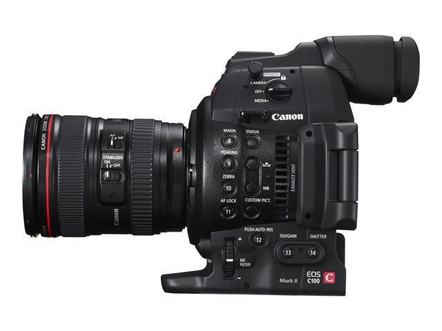 Canon EOS C100 Mark II Camera Body - 9.84MP APS-C - 1080p - Only Body - Flash Card - Wi-Fi