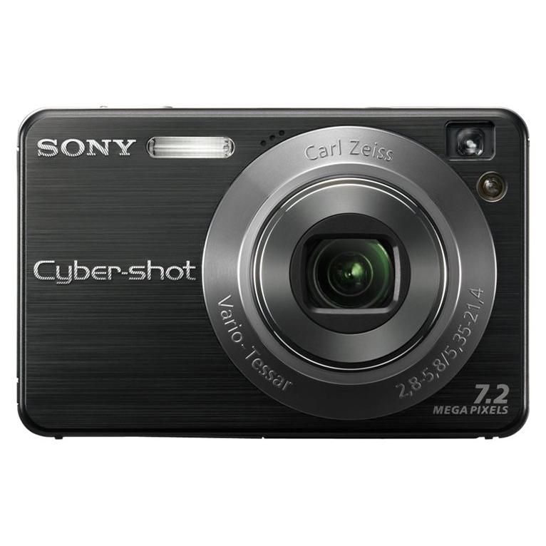 Sony CompactW120/B Digital Camera - 7.2MP - 4x Optical Zoom - Carl Zeiss Lens - Black