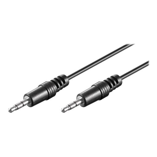 Câble audio Wentronic - 3,5 mm stéréo mâle à mâle - 2,5 m - Noir