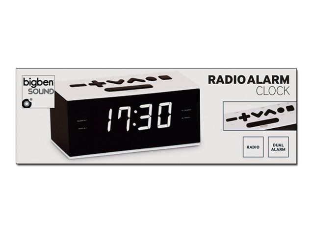 BigBen RR60 Radio Alarm Clock - White