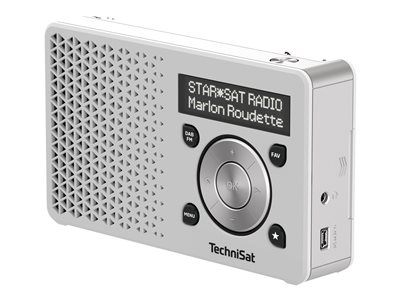 TechniSat DigitRadio 1 - Portable DAB Radio - 1 Watt - White, Silver