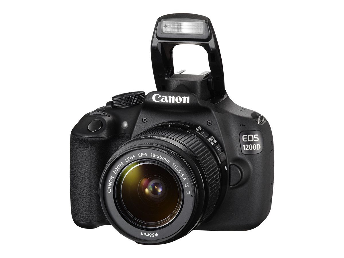 Canon EOS Rebel T7i - 18MP - APS-C - 1080p - 3x Optical Zoom Lens EF-S 18-55mm IS II - Black