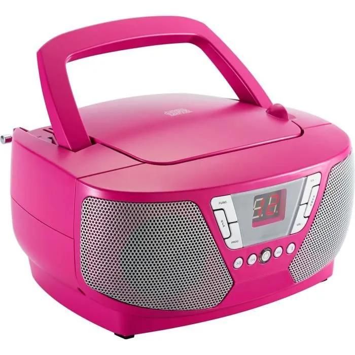 BigBen Interactive Kids Portable Radio/CD Player, Pink