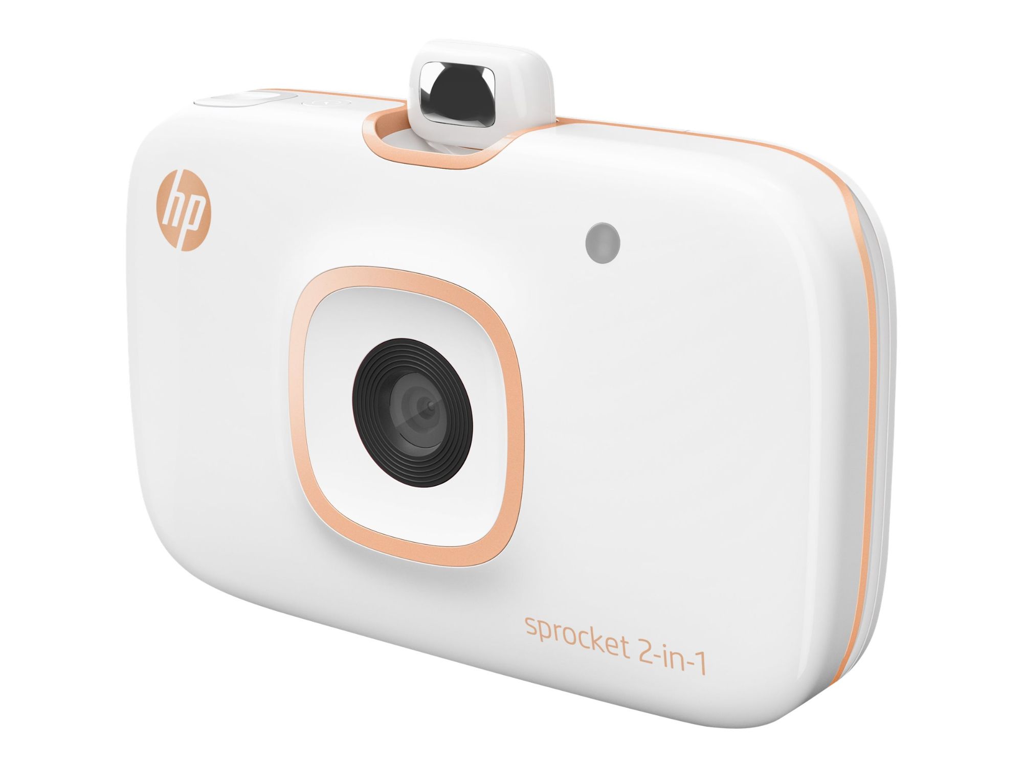 HP Sprocket 2-in-1 Compact Camera White - Digital Camera with Instant Print - 5.0 MP - Bluetooth