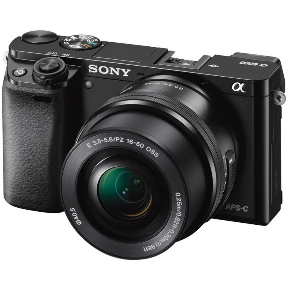 Sony a6000 ILCE-6000L - Digital Camera - Mirrorless - 24.3 MP - APS-C - 3x Optical Zoom Lens 16-50 mm - Wi-Fi, NFC - Black