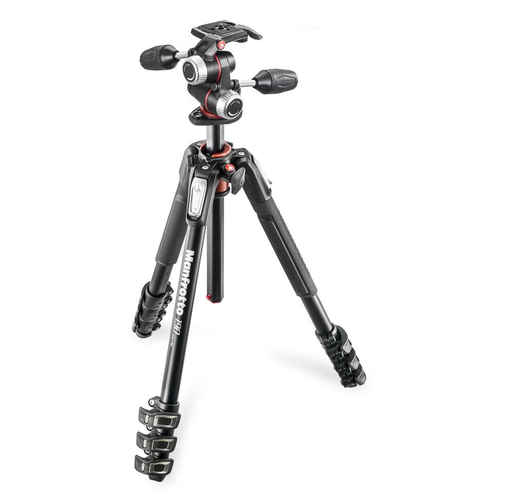 Manfrotto 190 ALU 4-Segment Tripod Set MK190XPRO4-3W