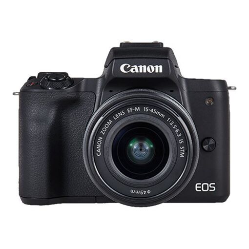 Appareil photo numérique Canon EOS M50 sans miroir - 24,1 MP - Capteur APS-C - 4K/25 images par seconde - Objectif 3x EF-M 15-45 mm IS STM - Wi-Fi, NFC, Bluetooth - Noir