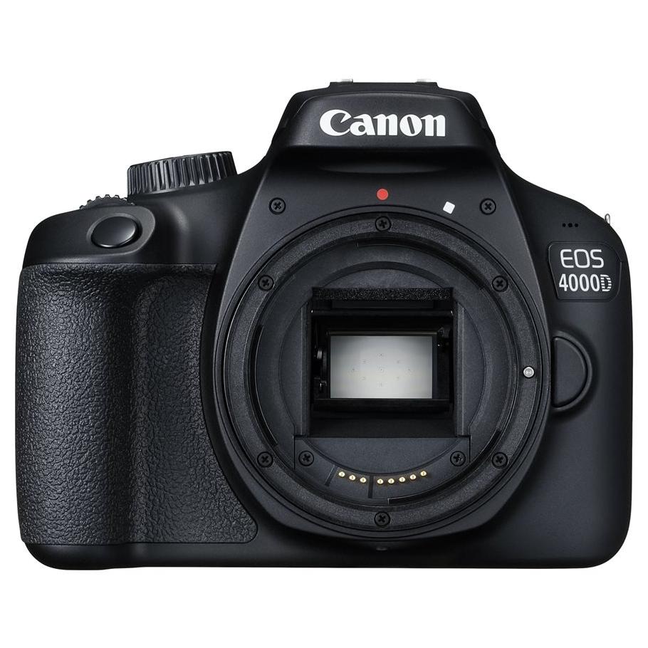 Canon EOS 4000D Digital Camera - DSLR - 18.0 MP - APS-C - 1080p/30fps - 3x Optical Zoom EF-S 18-55mm III and EF 75-300mm III Lenses - Wi-Fi - Black