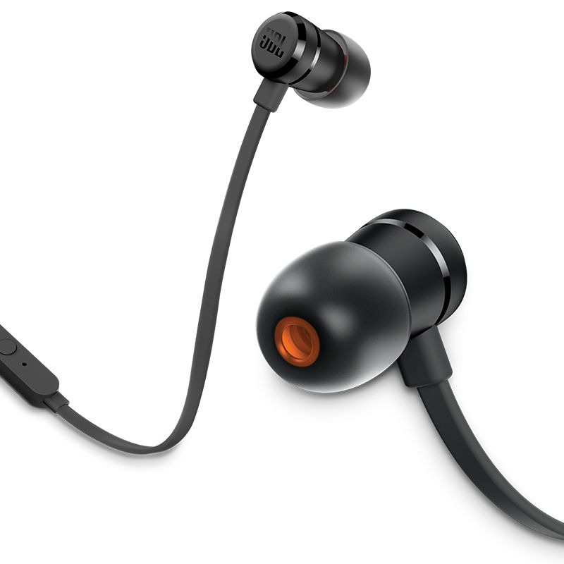 Kit écouteur JBL T290 stéréo avec microphone - Noir