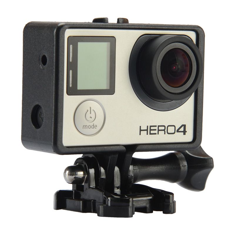 Marco de protección de plástico estándar con soporte de liberación rápida y tornillos para cámaras Gopro 4/3+ Hero 3/4