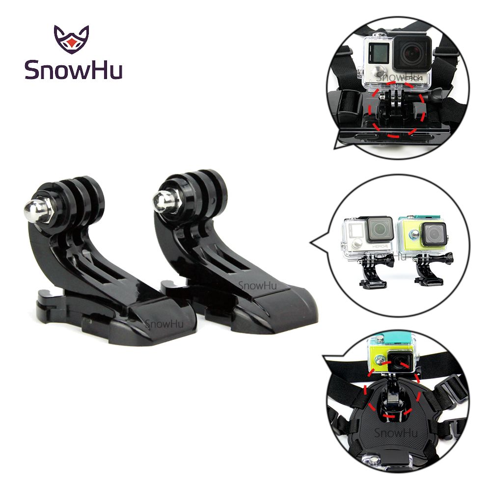 Kit SnowHu de 2 piezas para accesorios GoPro - Montaje giratorio de 3 vías con extensión derecha para Xiaomi yi, GoPro Hero 5/4/3/3+ GP20