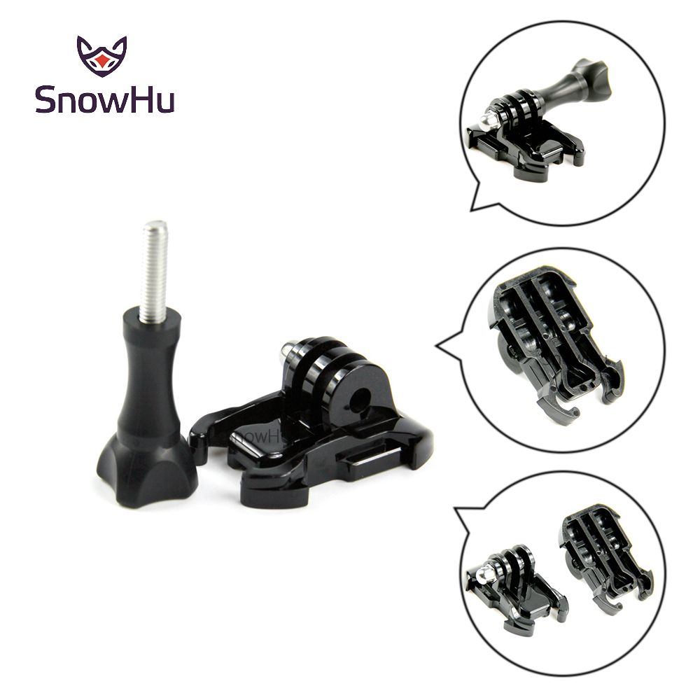 CNYO® SnowHu GoPro Accessory Base with Long Bolt for GoPro Hero 6/5/4/3 + SJCAM SJ4000/SJ5000/SJ6000/SJ7000