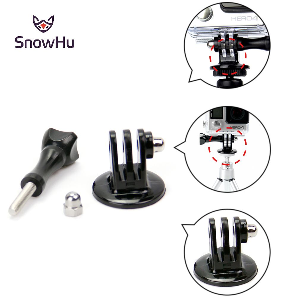 Soporte de trípode SnowHu CNYO con tornillo para GoPro Hero 6/5/4/3, SJCAM SJ4000/SJ5000/SJ6000/SJ7000, Xiaomi Yi 4K