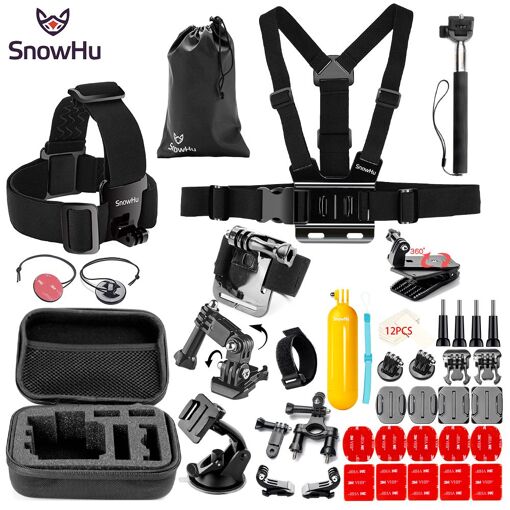 Base de montaje superficial curvada CNYO SnowHu con pegatinas adhesivas de 3M para GoPro Hero 6/5/4/3, SJCAM H9, Accesorio de cámara ZH89