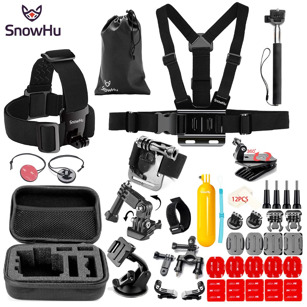 CNYO® SnowHu Curved Surface Mount Base with 3M Adhesive Sticker for GoPro Hero 6/5/4/3, SJCAM H9, Camcorder Accessory ZH89